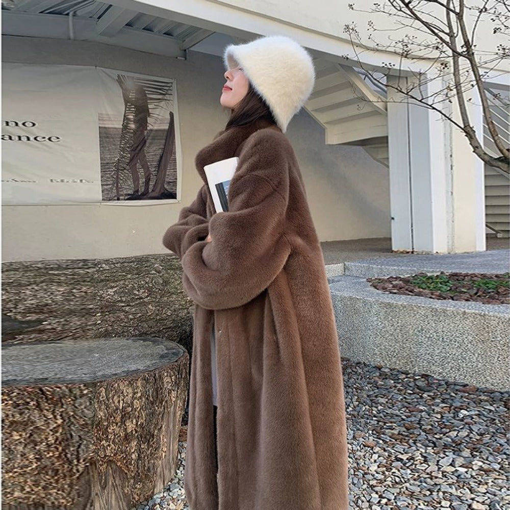 Kunstfelljacke Damen Glamour Winter
