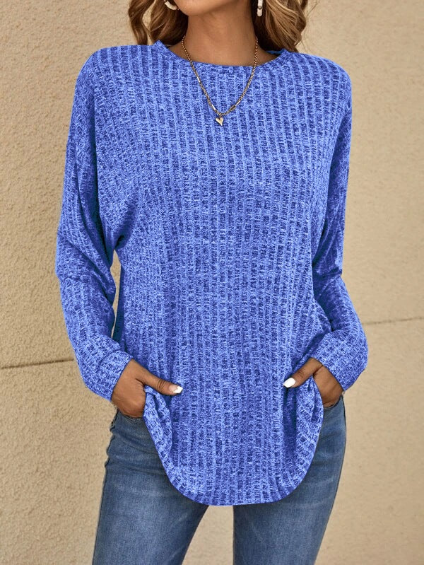 Lässiger Pullover Langarm Bequem Grau