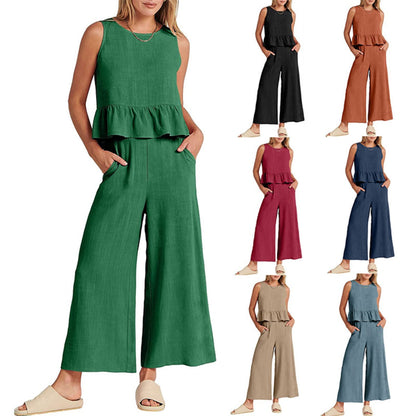 Freizeitanzug Weste Hose 9-Punkt-Set Sportlich - BerlinGlamour