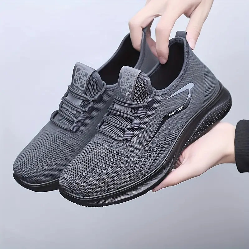 Herren Sportschuhe Leicht Vielseitig Laufschuhe Schwarz