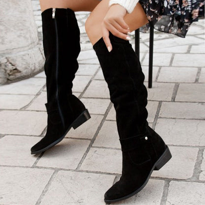 Kniehohe Stiefel Damen Schuhe Winter Mode