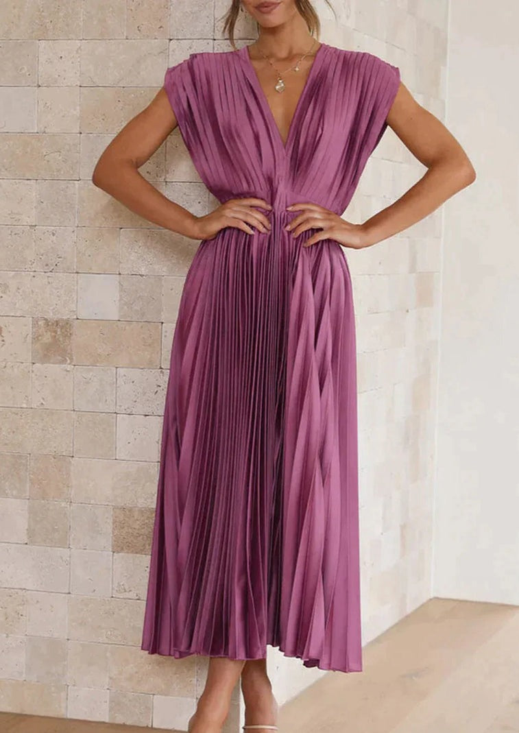 Elegantes Maxikleid Leichter Stoff Damen Kleid Sommer