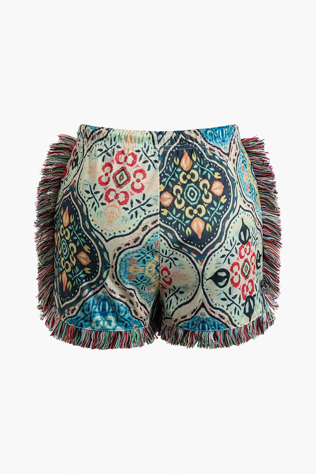 Boho-Zweiteiler-Set mit Fransen und Blumenprint