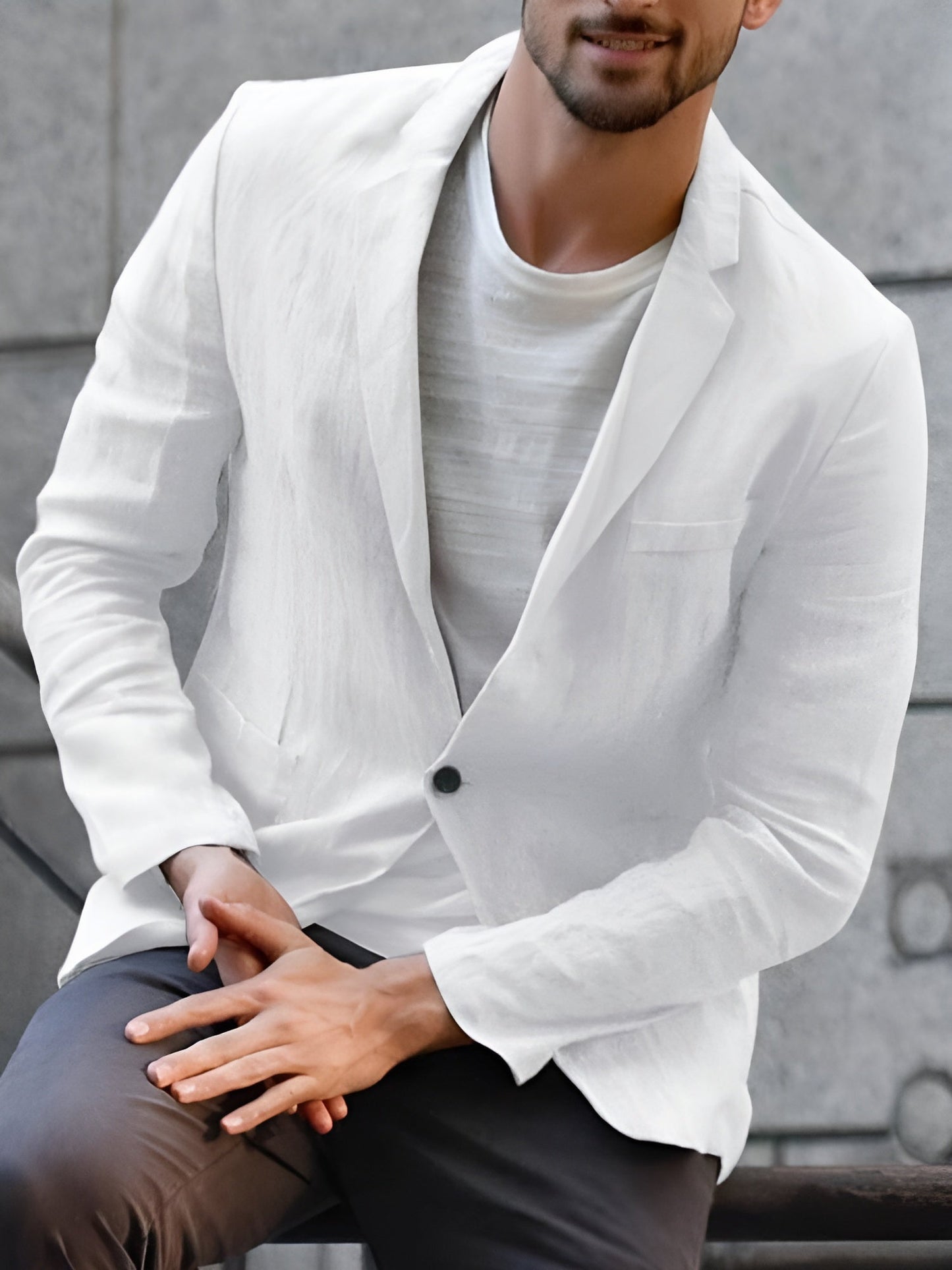 Herren Leinen-Sakko Elegant Lässig Sommer - BerlinGlamour