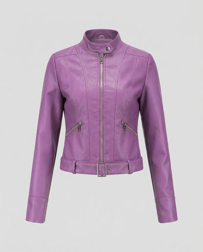 Lederjacke Damen Edel Kurz Schwarz