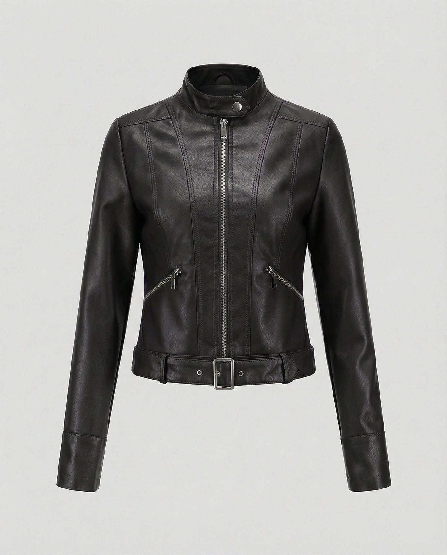 Lederjacke Damen Edel Kurz Schwarz