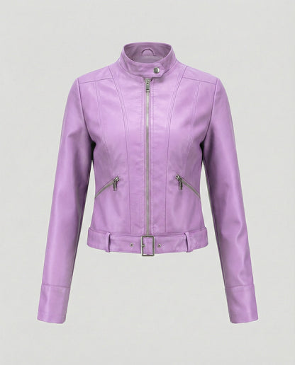 Lederjacke Damen Edel Kurz Schwarz