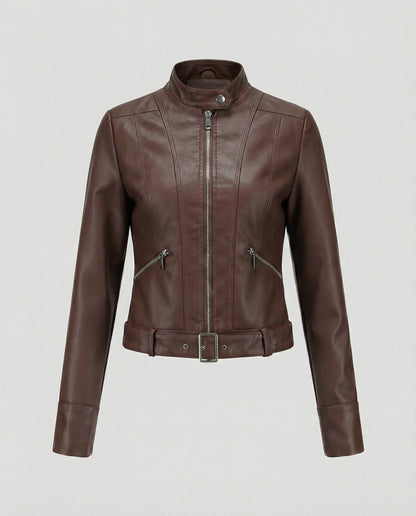 Lederjacke Damen Edel Kurz Schwarz