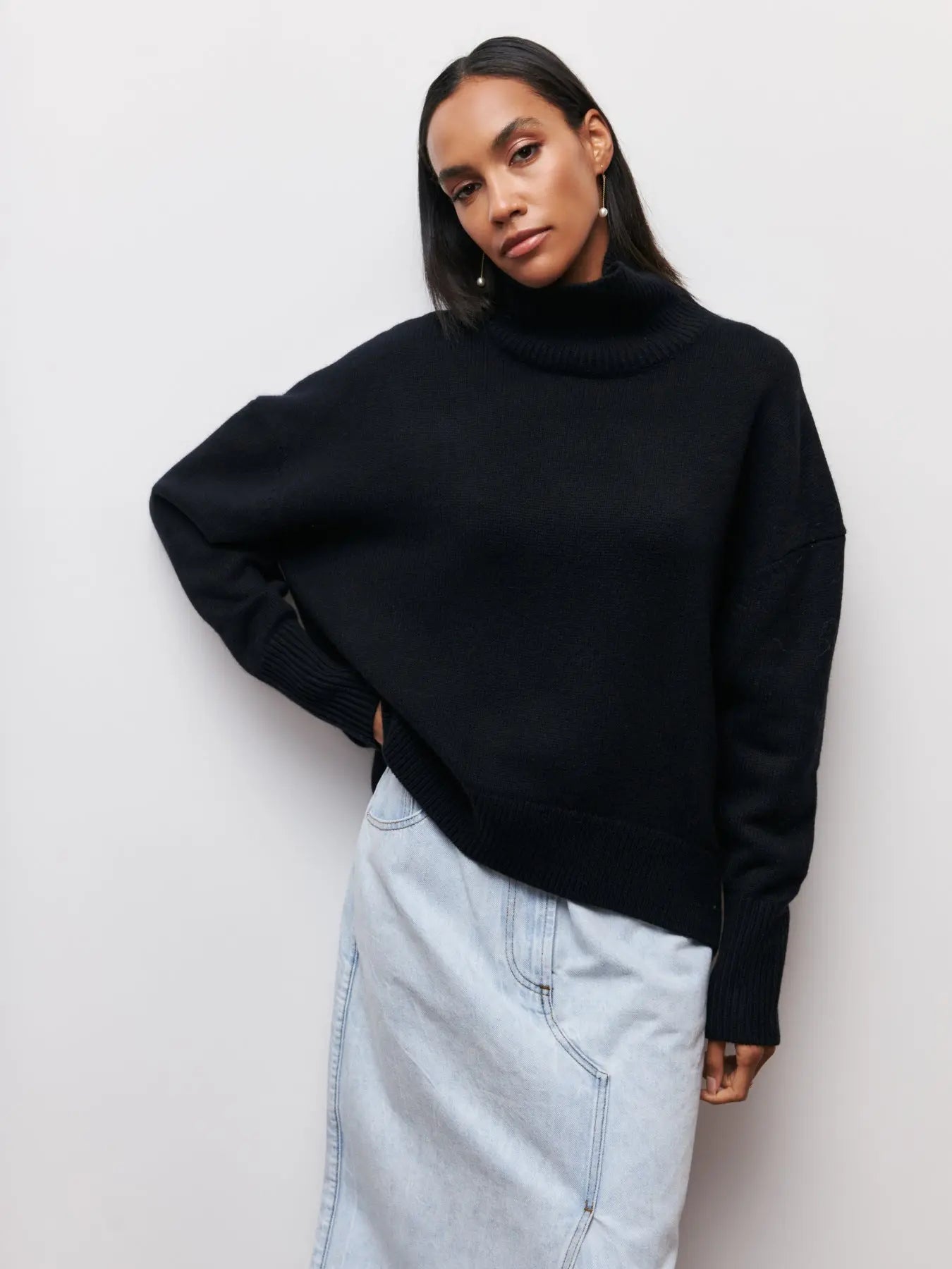 Xandra | Gestrickter Pullover Mit Langem Hals Zendoo.de