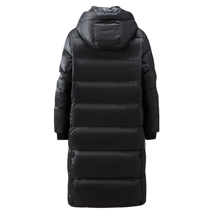 Damenschneeanorak Lang Wattiert mit Kapuze Winter