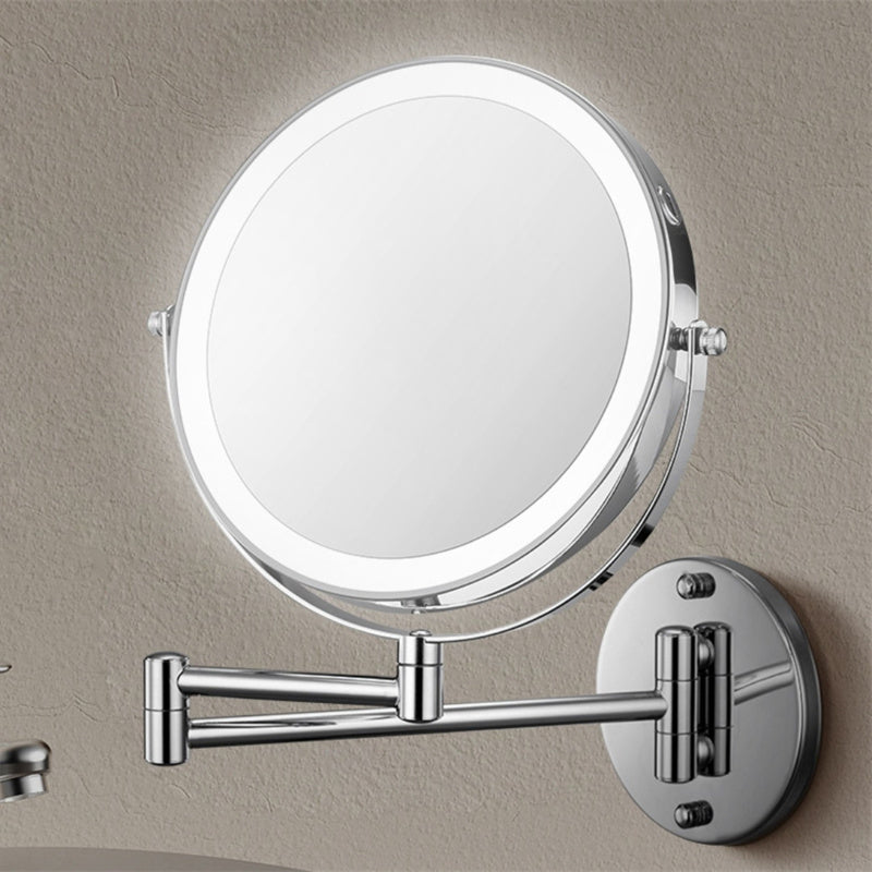 Wandspiegel Rasier Spiegel LED Beleuchtung 360° Drehbar Vergrößerung 1X/10X - BerlinGlamour
