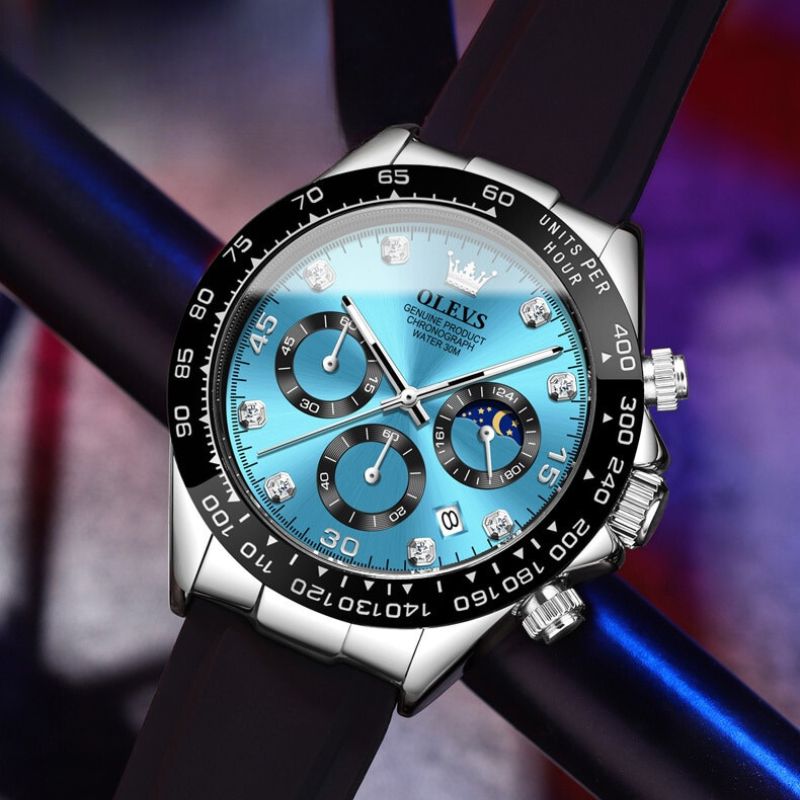 Herren Armbanduhr Edelstahl Elegante Analog
