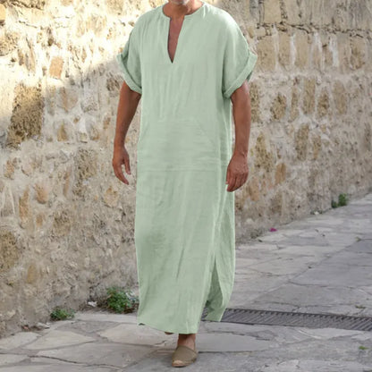 Modische Djellaba mit V-Ausschnitt Bequem