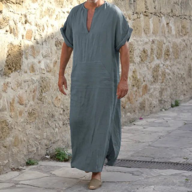 Modische Djellaba mit V-Ausschnitt Bequem