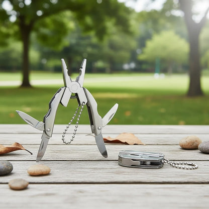 Edelstahl Multitool Schlüsselanhänger Notfall EDC
