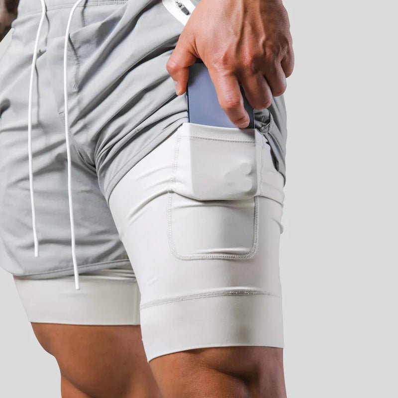 Herren Sportshorts 2-in-1 Lauf- und Trainingshose
