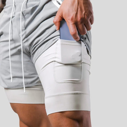 Herren Sportshorts 2-in-1 Lauf- und Trainingshose