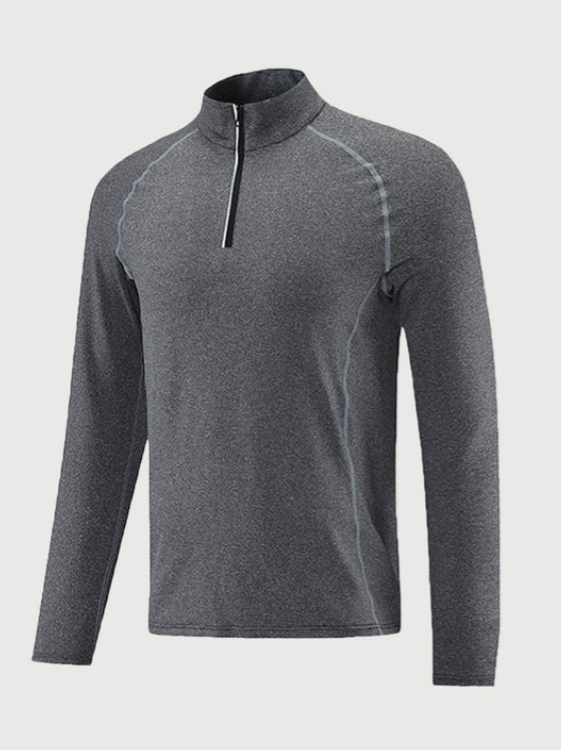 Herren Funktionsshirt Reißverschluss Atmungsaktiv