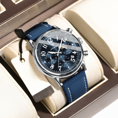 Herrenuhr Lederarmband Elegante Quarz