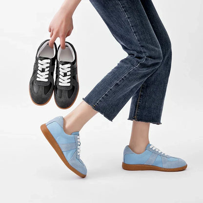 Echte Leder Turnschuhe Sneaker Damenschuhe
