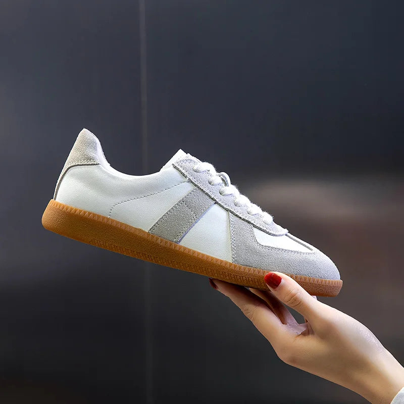 Echte Leder Turnschuhe Sneaker Damenschuhe