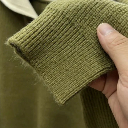 Herren Pullover Stehkragen Reißverschluss Sportlich Modern
