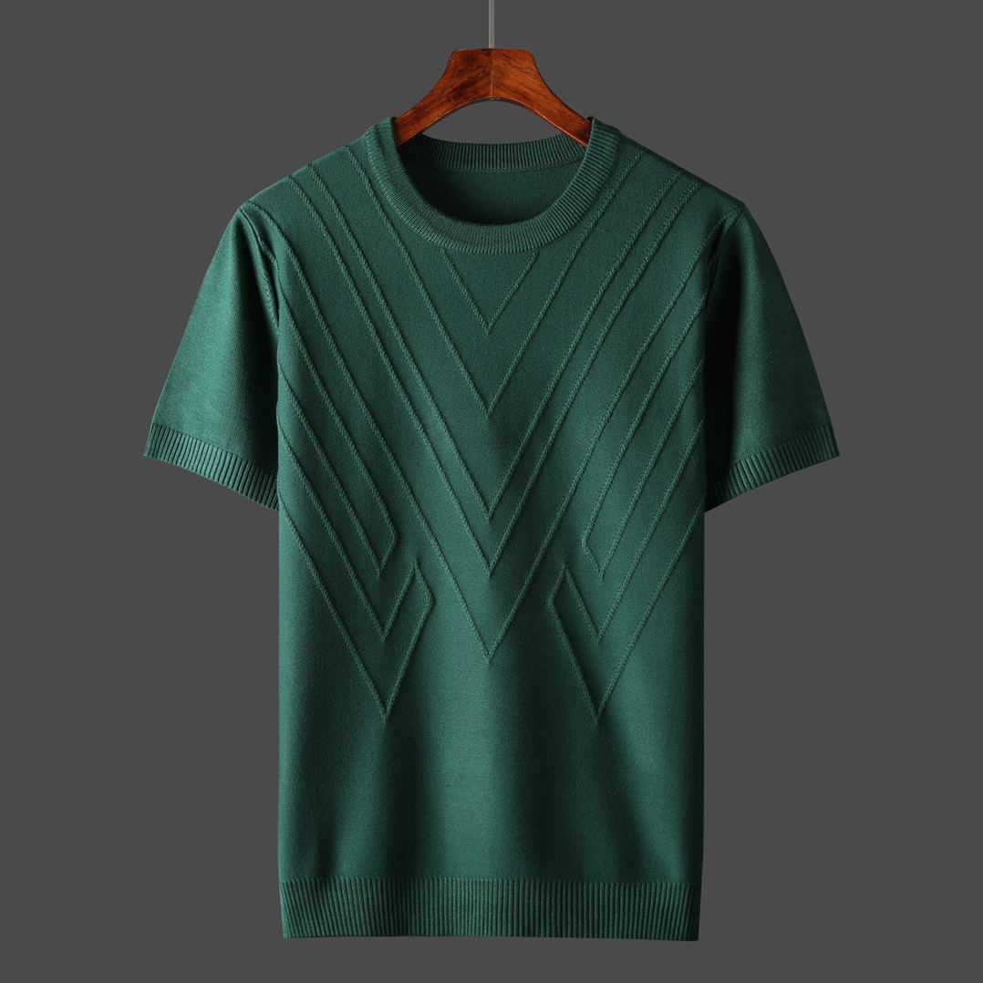 Baumwoll-T-Shirt Herren Stilvoll Modern Slimfit