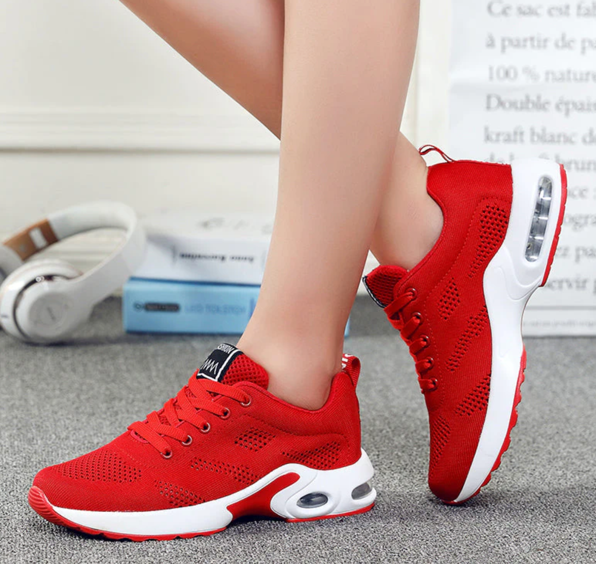 Damen Sport-Sneaker Leicht Atmungsaktiv Orthopädisch