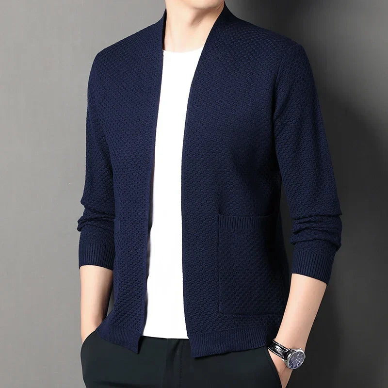 Herren Blazer Slim Fit Jacquard Muster Modern