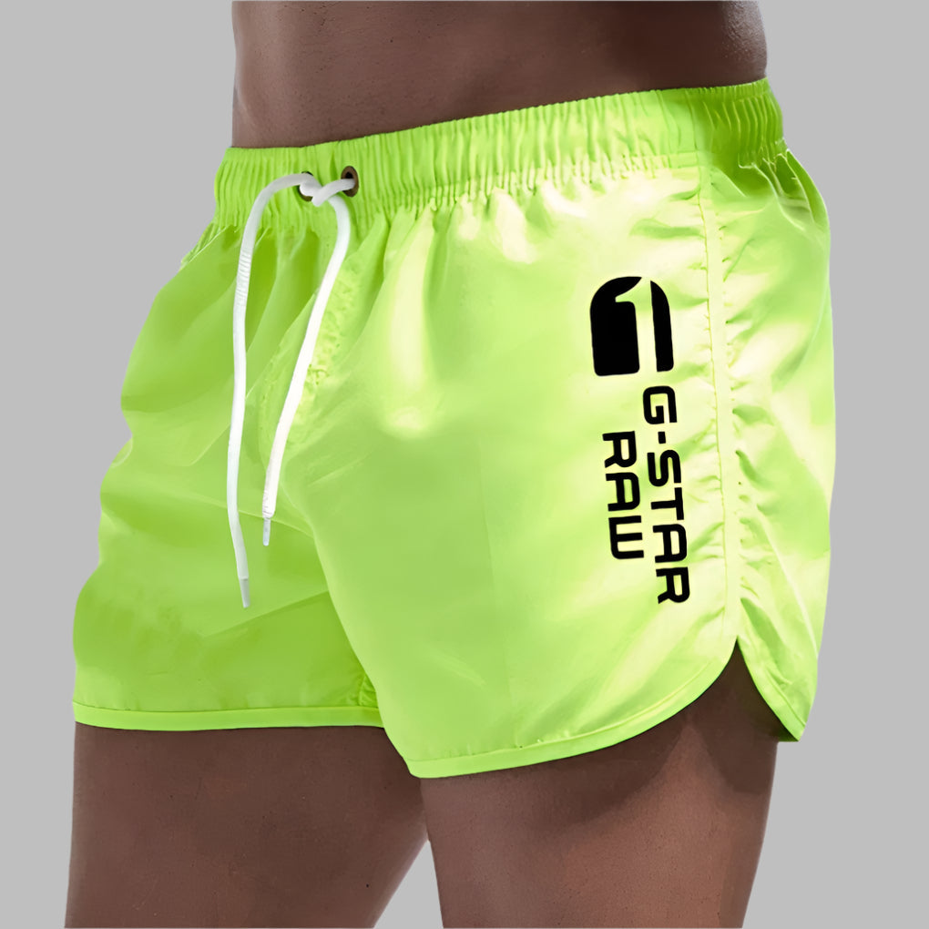 Herren Badehose Einfarbig Sommer Schwarz