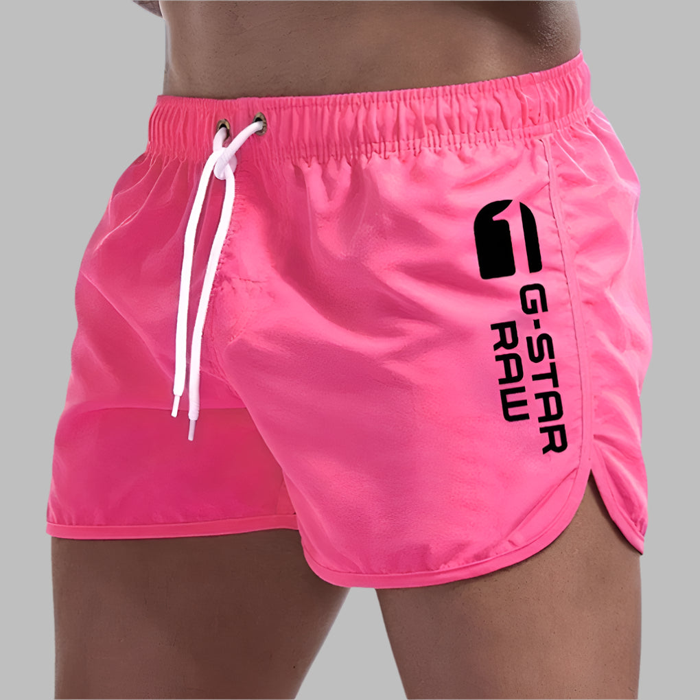 Herren Badehose Einfarbig Sommer Schwarz