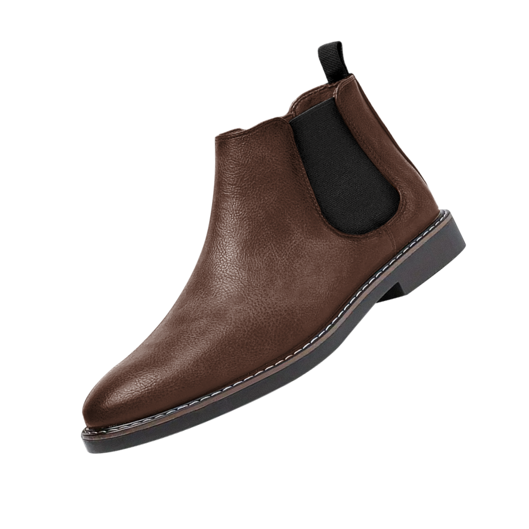 Herren Chelsea Boots Lederschuhe Komfortabel
