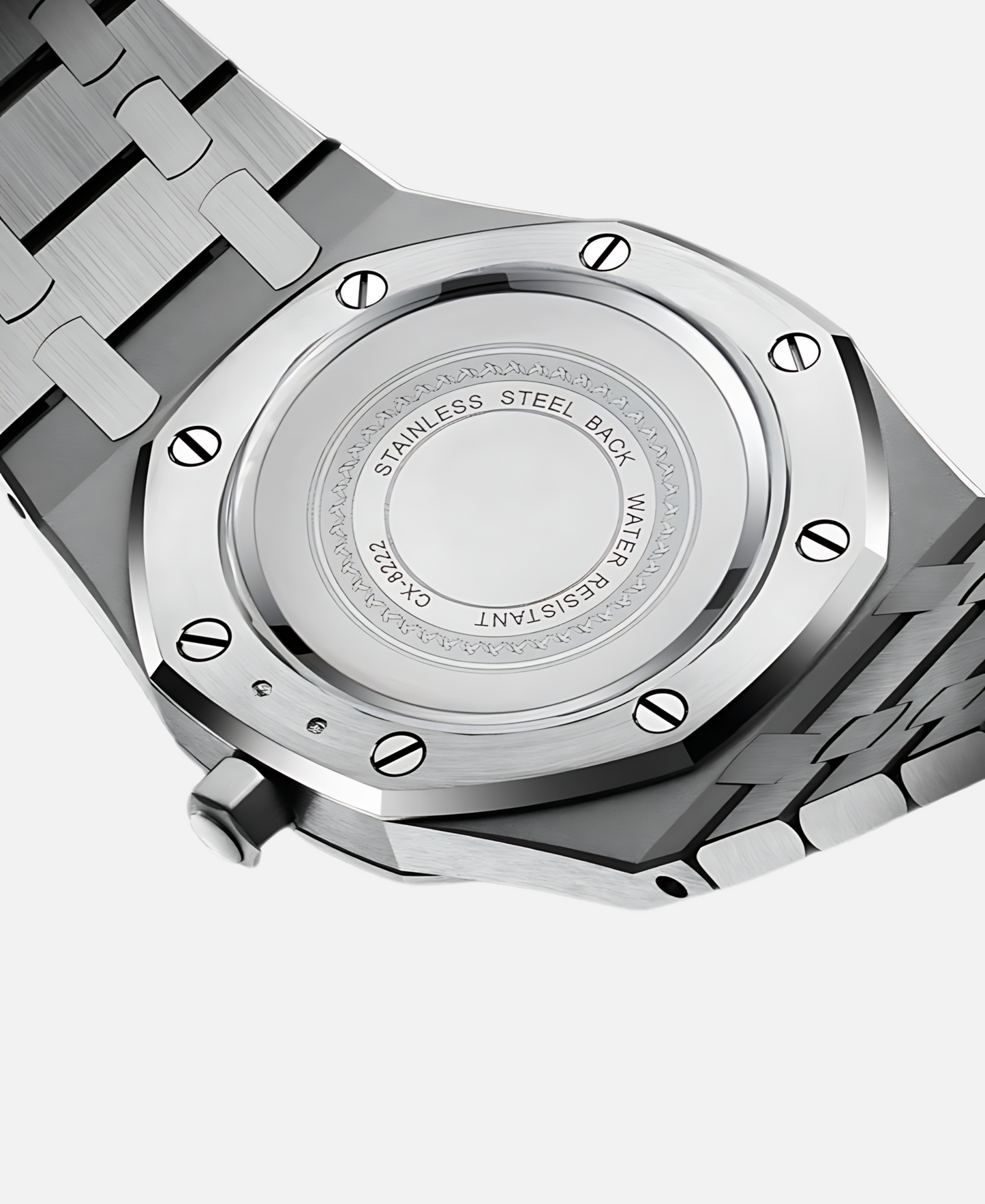 Herren Armbanduhr Edelstahl 41mm Elegant Schwarze Lederband
