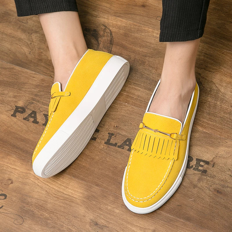 Herren Loafer Schuhe Wildleder Braun Elegent