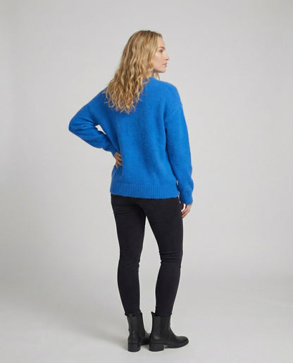 Weiche Damen Pullover Oversized Kaninchenhaar Mix