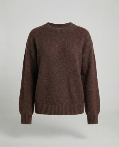 Weiche Damen Pullover Oversized Kaninchenhaar Mix