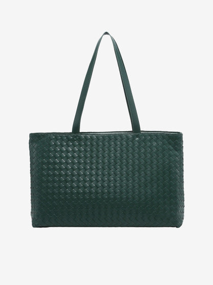 Vegane Ledertote Groß Reißverschluss Damenhandtasche