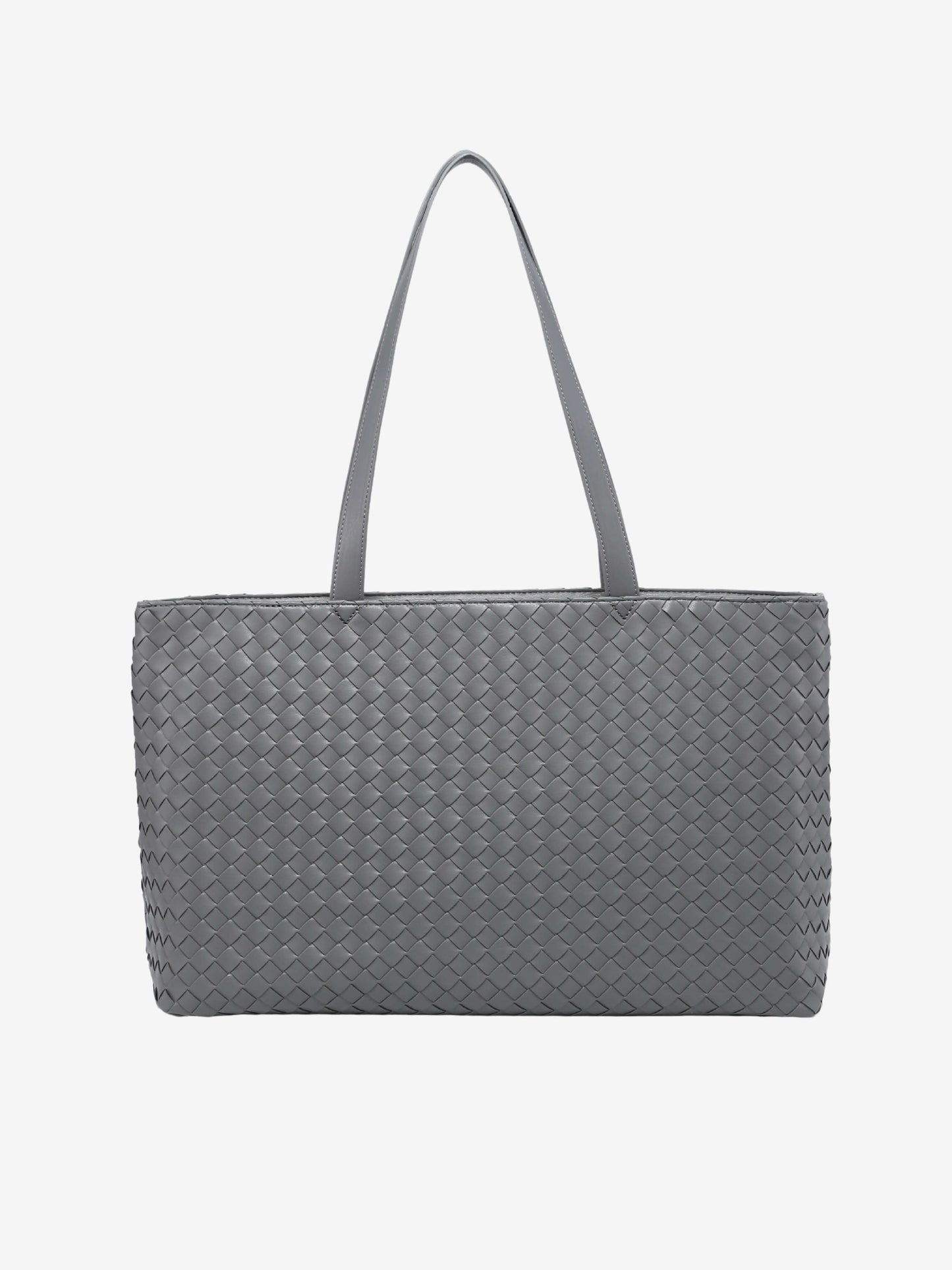 Vegane Ledertote Groß Reißverschluss Damenhandtasche