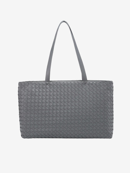 Vegane Ledertote Groß Reißverschluss Damenhandtasche