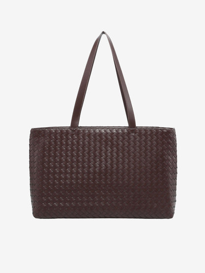 Vegane Ledertote Groß Reißverschluss Damenhandtasche - BerlinGlamour