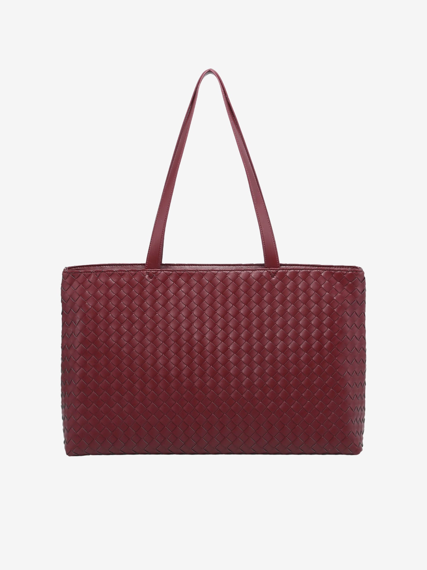 Vegane Ledertote Groß Reißverschluss Damenhandtasche