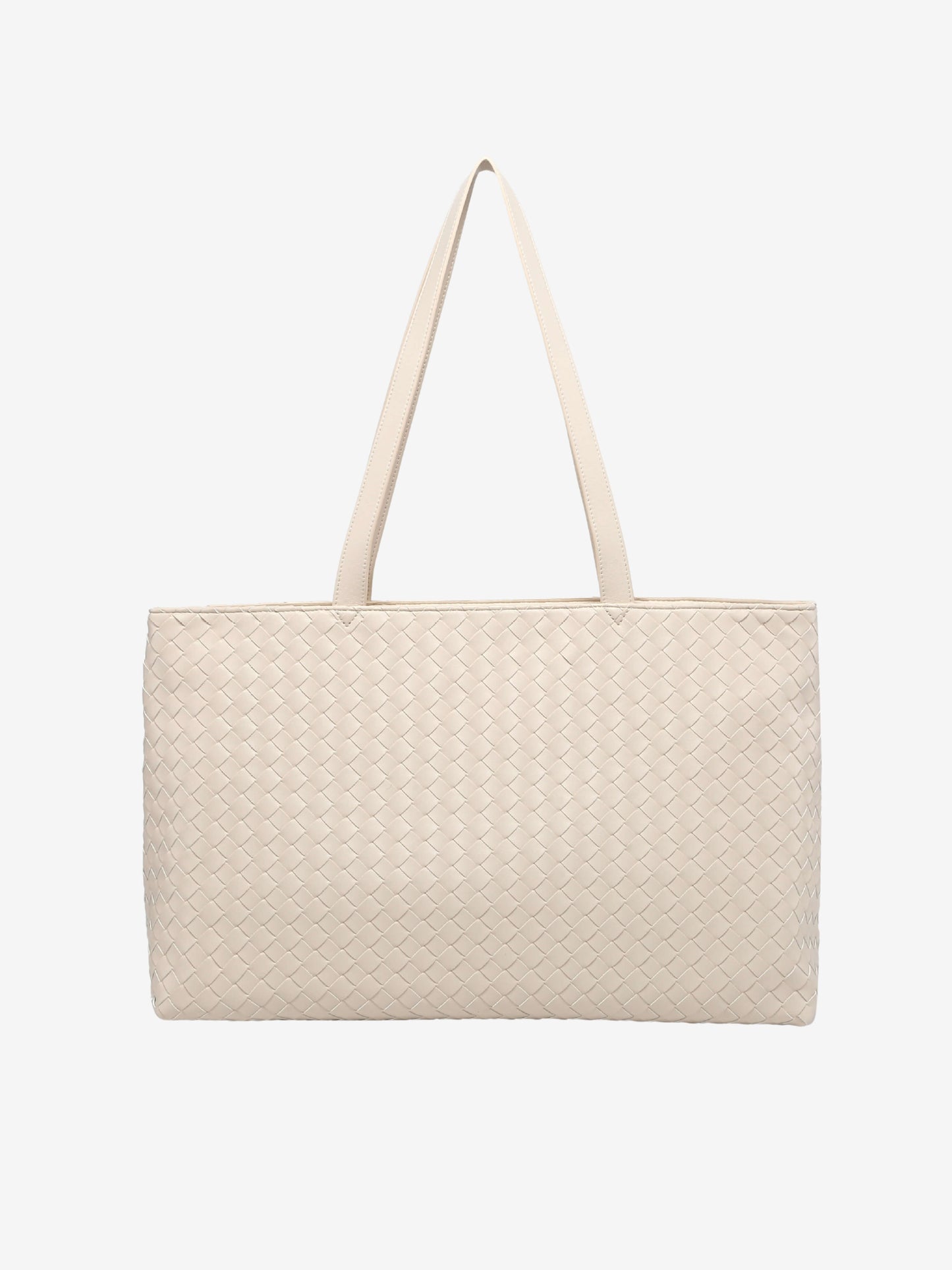 Vegane Ledertote Groß Reißverschluss Damenhandtasche
