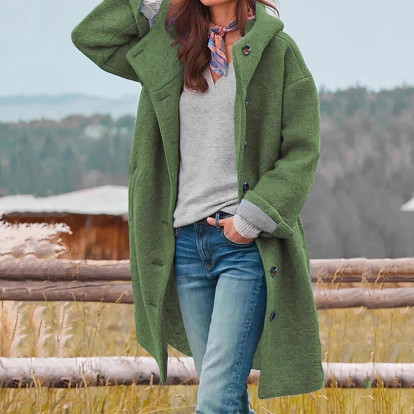 BerlinGlamour | Damen Wollmantel Lang Warm - BerlinGlamour