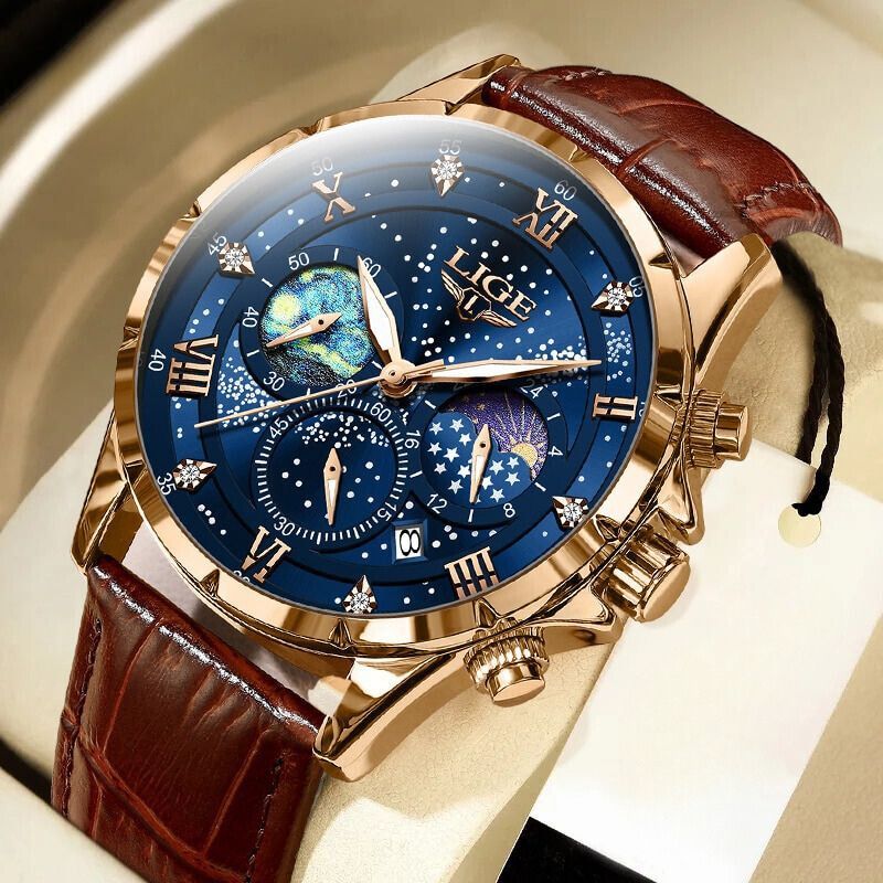 Herren Armbanduhr Edelstahl Chronograph - BerlinGlamour