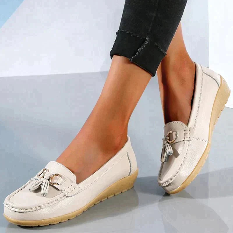 Einfache Leder-Slipper-Wanderschuhe - Azami