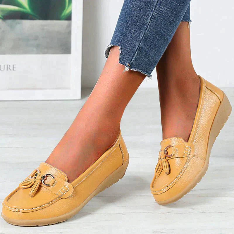 Einfache Leder-Slipper-Wanderschuhe - Azami