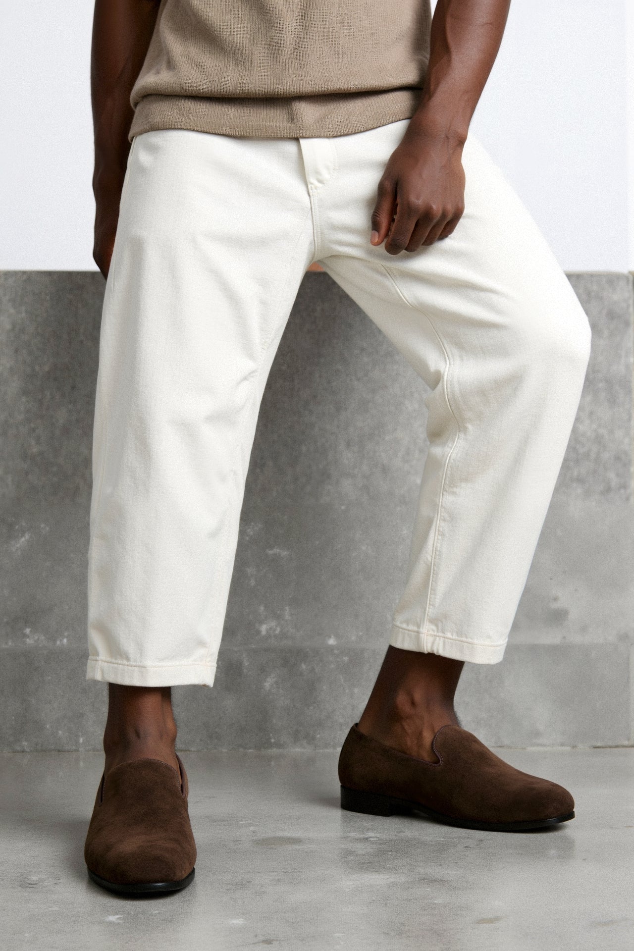 Braune Loafer Schuhe Elegantes Wildleder Design