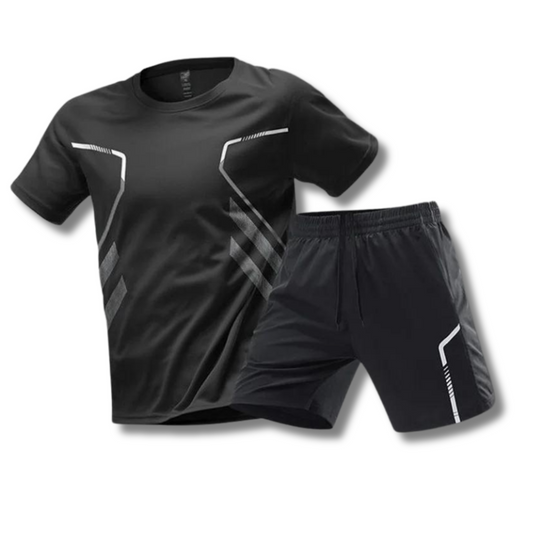 Männer Fitness Set: T-Shirt und Shorts Trainingskleidung - BerlinGlamour