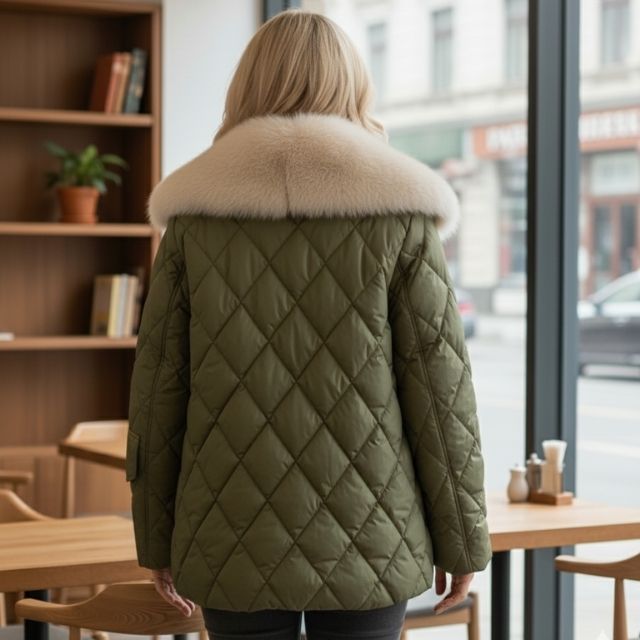 Damenjacke Warm Entendaunenfutter Modern Chic