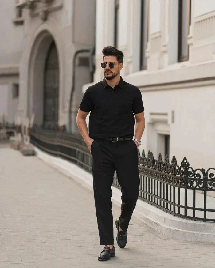 Herren Polo-Shirt Elegantes Kurzarm-Shirt - BerlinGlamour